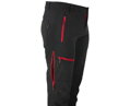 Softshellové nohavice FORCE black/red – odolné, priedušné a hrejivé