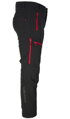 Softshellové nohavice FORCE black/red – odolné, priedušné a hrejivé