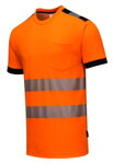 T181-reflexné tričko s vreckom oranžové