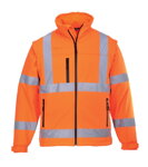 S428 reflexná softshellová bunda oranžová