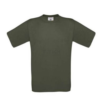Bavlnené tričko krátky rukáv-khaki