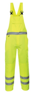 E048-žlté reflexné nohavice na traky 
