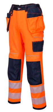 T501 Reflexné nohavice do pása oranžové