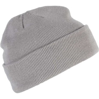 PLETENÁ ČIAPKA BEANIE KP031- light grey