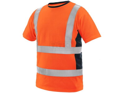 EXETER -reflexné tričko polybavlna  s vetraním -oranžové