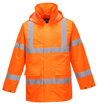 S160 reflexný plášť do dažďa oranžový