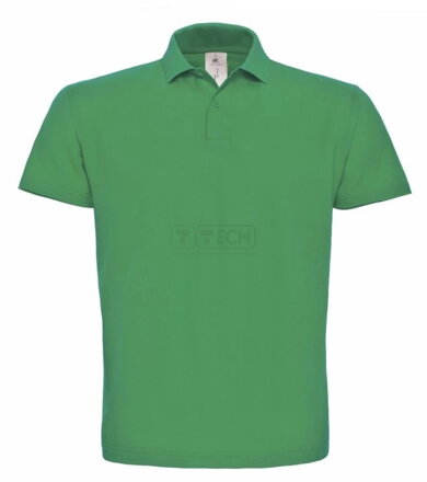 Klasická pánska polokošeľa B&C  Piqué green