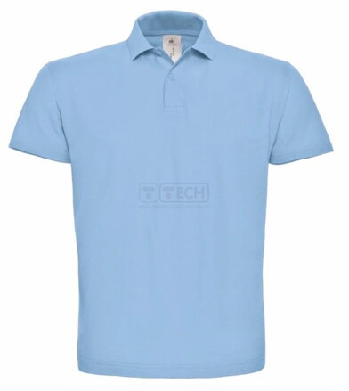 Klasická pánska polokošeľa B&C  Piqué blue