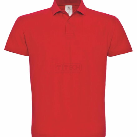 Klasická pánska polokošeľa B&C  Piqué red