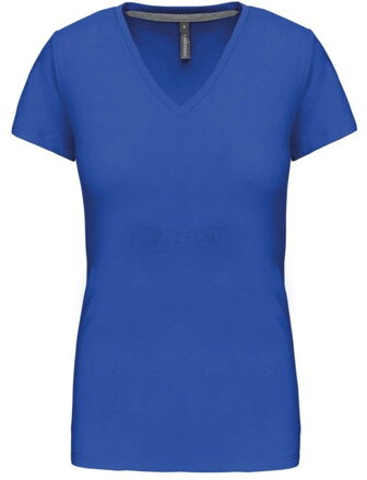 K381 dámske tričko V výstrih/KR - light royal blue