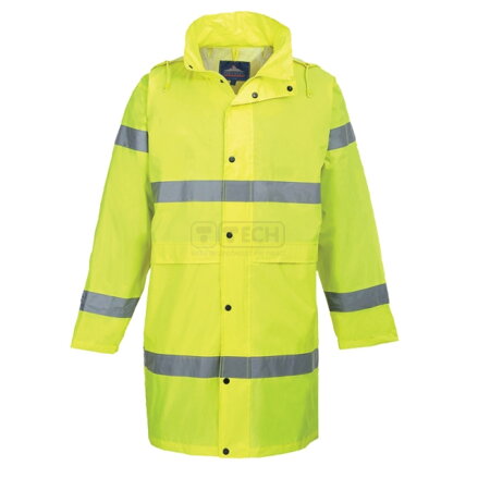 H442-Reflexný plášť do dažďa 190T Hi-Vis-žltý