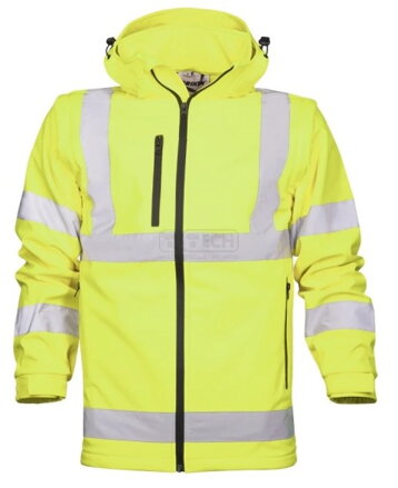 ARDON® REF501 – Hi-Vis softshellová bunda s odnímateľnými rukávmi (žltá)