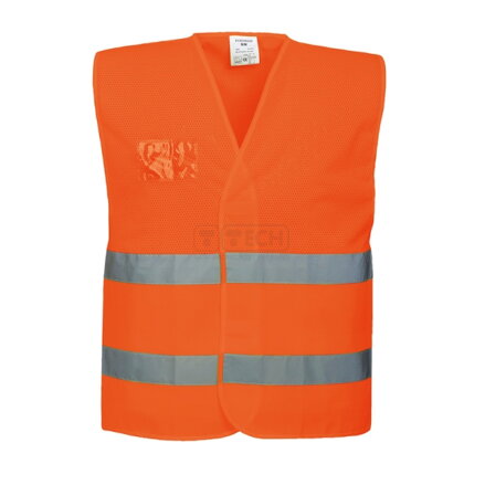C494 reflexná vesta oranžová