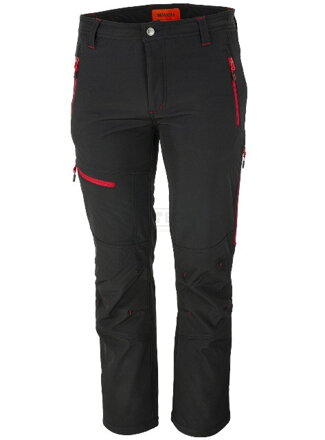 Softshellové nohavice FORCE black/red – odolné, priedušné a hrejivé