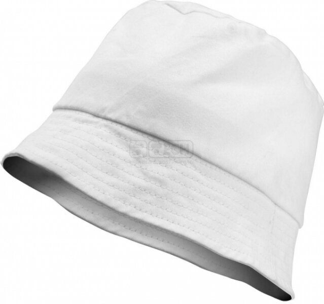 KP125 bavlnený klobúk-biely
