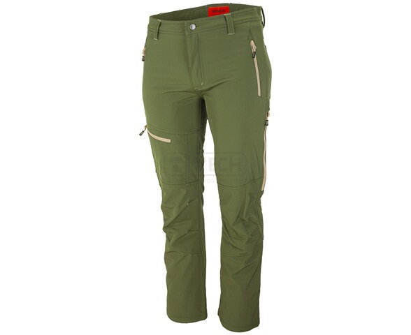 Softshellové nohavice FORCE green/sand – odolné, priedušné a hrejivé