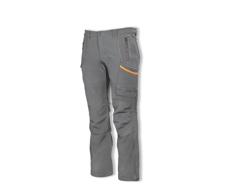 PROMACHER SOLON-Zateplené softshellové nohavice sivé