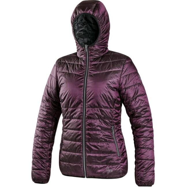 OCEANIA-Zimná obojstranná dámska bunda fialovo čierna