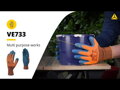 VE733-PLETENÉ RUKAVICE - POLYESTER POVRSTVENÝ LATEXOM